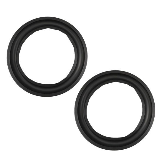 Picture of Fielect 2Pcs 6.6inch/167mm Rubber Speaker Edge Surround Rings Replacement Kit for Speaker Repair or DIY Black