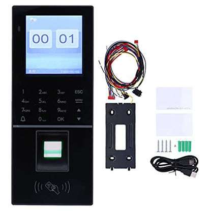 Picture of 2.4 inch TFT TCP/IP Biometric Fingerprint Attendance, RFID 125KHz Card Access Control Attendance Machine, 2in1 Fingerprint Password Employee Check-in Device, Wiegand26 Output/Input, for Office