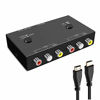 Picture of 2AV to HDMI Converter, Support Quick Switch Support 16:9/4:3 Compatible with WII N64 PS1/2/3 VHS VCR DVD Players etc (2 AV in 1 HDMI Out)