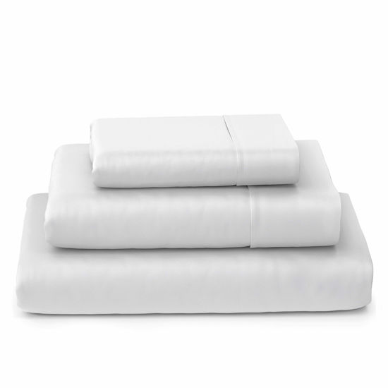 Picture of Cosy House Collection Luxury Bamboo Sheets - 3 Piece Bedding Set - Bamboo Viscose Blend - Soft, Breathable, Deep Pocket - 1 Fitted Sheet, 1 Flat, 1 Pillow Case - Twin XL, White