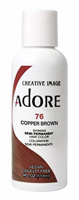 Picture of Adore Semi-Permanent Haircolor #076 Copper Brown 4 Ounce (118ml) (3 Pack)