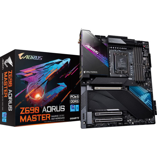 Picture of Gigabyte Z690 AORUS Master ATX Motherboard - Supports 12th Gen Intel Core Processors (LGA 1700), Direct 19+1+2 Phases VRM Design, DDR5-6400(OC) Memory, Intel WiFi 6E 802.11ax & AQUANTIA 10GbE LAN