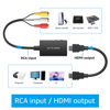 Picture of RCA to HDMI Converter with RCA and HDMI Cable, AV to HDMI Video Audio Converter Adapter Supporting PAL/NTSC for TV/PC/ PS3/ STB/Xbox VHS/VCR/Blue-Ray DVD Players