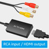 Picture of RCA to HDMI Converter with RCA and HDMI Cable, AV to HDMI Video Audio Converter Adapter Supporting PAL/NTSC for TV/PC/ PS3/ STB/Xbox VHS/VCR/Blue-Ray DVD Players