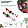 Picture of ORNAMENT ANCHOR Ornament Hooks for Hanging Christmas Decorations - No-Slip Hanging Hooks for Xmas - Heavy Duty Christmas Tree Ornaments Hanger Hooks for Small & Large Ornaments (Red, 24 Count)