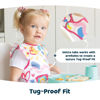 Picture of Tiny Twinkle Mess Proof Baby Bib - Waterproof Baby Apron - Machine Washable - PVC, BPA, & Phthalate Free - Great Travel Bib for Baby Eating - Baby Food Bibs (Burgundy, Large 2-4 Years)