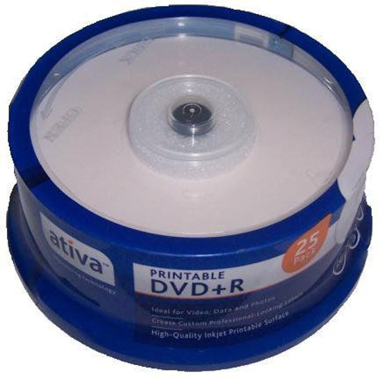 Picture of Ativa Printable DVD+R Discs - 25 pack