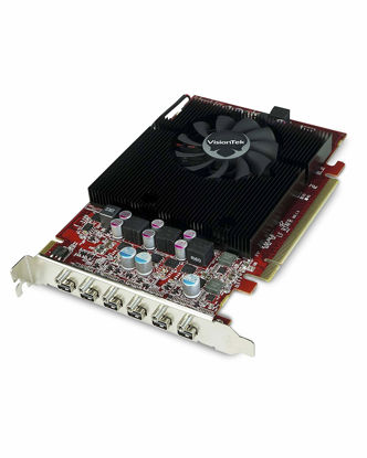 Picture of VisionTek Radeon 7750 2GB GDDR5 6 4k Monitor Graphics Card, 6 Mini DisplayPort Outputs, AMD Eyefinity 2.0, PCI Express 3.0 Video Card, 7.1 Surround Sound - 900614