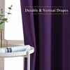 Picture of NICETOWN Insulated Curtains Blackout Draperies - Window Treatment Blackout Curtains/Drapes for Bedroom/Living Room Window (63 inches Long, 2 Panel Set, Royal Purple)