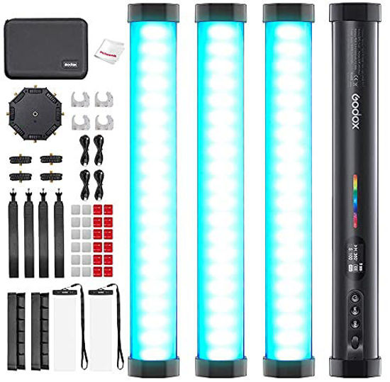 Picture of Godox TL30 4-Light Kit Full-Color RGB Tube Light, CRI 97 TLCI 99 Accurate Color, RGB CCT HSI Mode, 2700k-6500K Adjustable, 13 Fx Light Effect, APP Control Support, Brightness Adjustable, Magnet Design