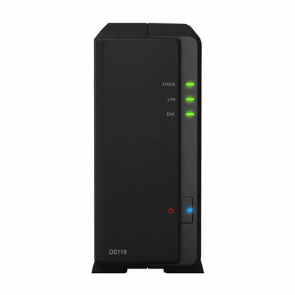 Picture of Synology DiskStation DS118 NAS Server with RTD1296 1.4GHz CPU, 1GB Memory, 2TB HDD Storage, 1 x 1GbE LAN Port, DSM Operating System