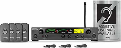 Picture of Listen Technologies LP-4VP-072 Assistive Listening DSP Value Package, Includes LT-803-072 Stationary 3-Channel RF Transmitter, 72 MHz
