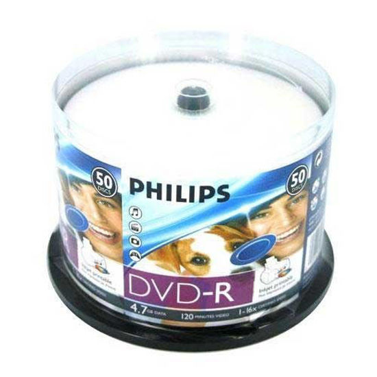 Picture of Philips Dm4I6B50F/17 4.7 Gb Inkjet-Printable Dvd-R (50-Ct Spindle)