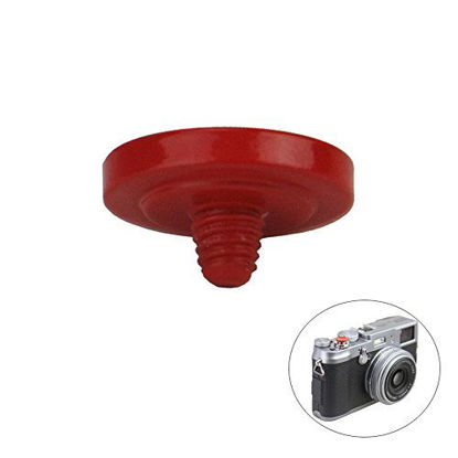 Picture of Camera Soft Release Button JJC Dark Red Shutter Button for Fuji Fujifilm X-T2 X-T20 X-T10 X-PRO2 X-PRO1 X100F X100T X100S X100 X-E3 X-E2S X-E2 Sony DSC-RX1R II DSC-RX10,etc Concave 11mm -1 Pack