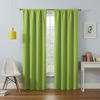 Picture of ECLIPSE Kendall Modern Blackout Thermal Rod Pocket Window Curtain for Bedroom or Living Room (1 Panel), 42" x 54", Lime