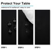 Picture of Hiasan Black Rectangle Tablecloth - 30 x 60 Inch - Waterproof & Wrinkle Resistant Washable Fabric Table Cloth for Dining, Party and Outdoor use