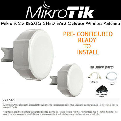 Picture of Mikrotik SXT SA5 Outdoor Wireless Gigabit Access Point Antenna RBSXTG-5HPnD-SAr2-2PACK PRE-CONFIG