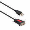 Picture of Red Black Printer Serial Cable, USB to RS232 Serial Port Printer Connection Printer Connector Cable, for Modem POS Digital Camera for ISDN Terminal Adapter,