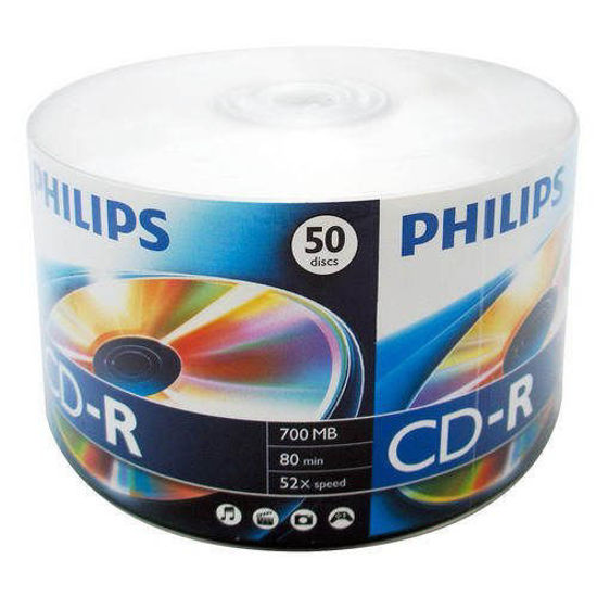 GetUSCart- Philips 52x 700MB 80-Minute CD-R Media 50-Piece Pack