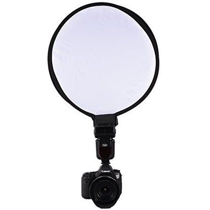 Picture of Acouto Mini Portable Round Beauty Dish Speedlite Flash Diffuser Softbox for Nikon for Canon for Sony(30cm)
