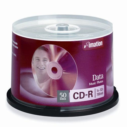 Picture of Imation IMN17301 CD Recordable Media, CD-R, 52x, 700 MB, 50 Pack Spindle