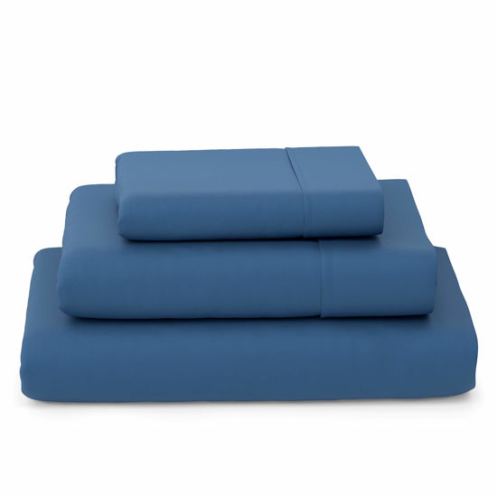 Picture of Cosy House Collection Luxury Bamboo Sheets - 3 Piece Bedding Set - Bamboo Viscose Blend - Soft, Breathable, Deep Pocket - 1 Fitted Sheet, 1 Flat, 1 Pillow Case - Twin XL, Royal Blue