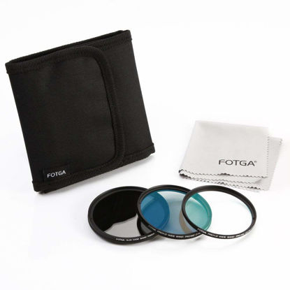 Picture of Fotga 55mm Slim Optical Glass Camera Lens Filter Kits (Variable ND2-ND400 ND + MC UV + MC CPL Filter) + Filter Pouch,Fits for Canon Nikon Sony Pentax DSLR Mirrorless Camera Lens with 55mm Thread