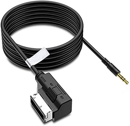 Picture of 6.6ft AMI MMI AUX Cable, 3.5mm Jack Aux-in MP3 Cord for Audi A3/A4/A5/A6/A8/Q5/Q7/R8/TT, MDI to Audio Music Adaptor for VW Jetta Passat GTI GLI CC Tiguan Touareg EOS Golf Mk 6, etc