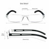 Picture of 4 Pairs Reading Glasses, Blue Light Blocking Glasses, Computer Reading Glasses for Women and Men, Fashion Rectangle Eyewear Frame(4 Colors, +1.50 Magnification)