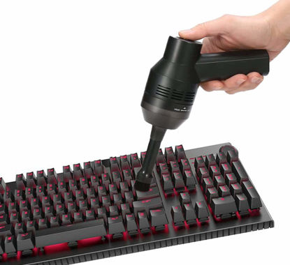 Picture of JAOK Keyboard Vacuum Cleaner, Upgraded USB Mini Portable Keyboard Vacuum Cleaner Electric PC Keyboard Cleaner, Used to Clean Narrow Gaps, dust, Hair, Bread Crumbs, Computer Keyboard, car, Sofa