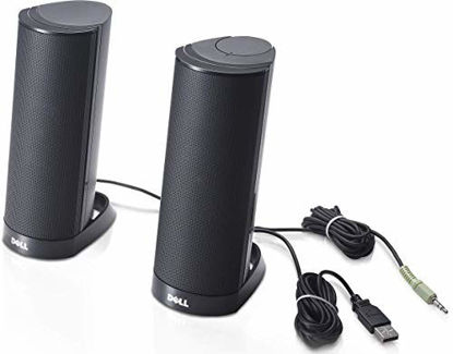 Picture of Dell AX210 USB Stereo Speaker System (W955K), Black (Renewed)