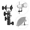 Picture of Andoer Multi-Functional C-Clamp Clip Mount and Light Stand Mount Bracket with Umbrella Reflector Holder and 1/4" to 3/8" Female Screw Adapter Thread for Photography Studio