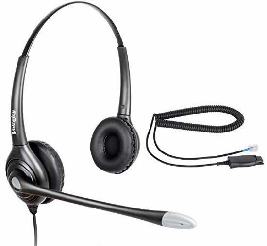 Picture of Binaural Noise Canceling Call Center/Office Headset & HIS Cable for Avaya IP 1608, 1616, 9601, 9608,9611G, 9620, 9621, 9630, 9631, 9640, 9641, 9650, 9670 J139, J169 and J179 Phones