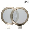 Picture of Fielect 2 Pcs 7.5inch /185mm Speaker Grill Mesh Decorative Circle Woofer Guard Protector Cover Audio Accessories Gold