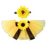 Picture of Baby Photography Props Tutu Skirt Headdress Newborn Girl Photo Shoot Outfits Infant Princess Costume Prop (Yellow)