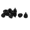 Picture of uxcell Computer PC Case M3x7mm Aluminum Alloy Knurled Thumb Screws Black 10pcs