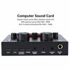 Picture of Sound Card, V8S Multifunction Sound Card Builtin Electronic Music/Mobile Phone USB LSound Card for Karaoke, Computer Live Broadcast