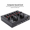 Picture of Sound Card, V8S Multifunction Sound Card Builtin Electronic Music/Mobile Phone USB LSound Card for Karaoke, Computer Live Broadcast