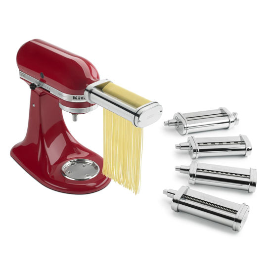 Picture of KitchenAid KSMPDX Pasta Deluxe Set Stand Mixer Attachment, 5 Piece, Stainless Steel