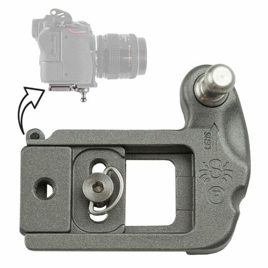 Picture of Spider Holster - SpiderPro Mirrorless Camera Plate for Any Spider Camera Holster with Universal Tripod Compatibility and Secure Anti-Twist Spider Pin - Does Not Block Battery Door Access