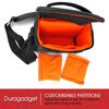 Picture of DURAGADGET Black & Orange Water-Resistant Carry Bag - Compatible with Sony FDR-AX53 4K Handycam