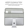 Picture of kwmobile Cover Compatible with 27-28" Monitor - 3-in-1 Case with Storage for Mouse, Keyboard - Light Grey