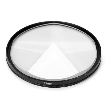 Picture of Andoer Kaleidoscope Glass Prism, 77mm Kaleidoscope Prism Camera Glass Filter Variable Number of Subjects SLR Photography Accessories (Pentaprism)