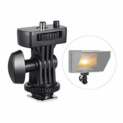 Picture of Andoer Flexible Cold Shoe Mount Adapter with 1/4 Inch Screw for Viltrox DC-90 DC-70 DC-50 Monitor L132T L116T LED Video Light