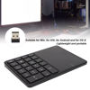 Picture of Bluetooth Number Pad for Laptop, 2 in 1 Wireless Number Pad with Touchpad 22 Keys BT4.2 2.4G Type C Charging 500mAh Battery Numeric Keypad(Black)