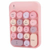 Picture of Mechanical Numeric Keypad, Cute Round Colorful Numpad Keyboard Wireless, 18-Key PBT Number Pad Mixed Color, for PC, Laptop, Notebook, etc(Pink)