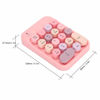 Picture of Mechanical Numeric Keypad, Cute Round Colorful Numpad Keyboard Wireless, 18-Key PBT Number Pad Mixed Color, for PC, Laptop, Notebook, etc(Pink)