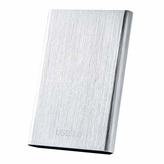 Picture of External Hard Drive 1TB 2TB 3TB, External Ultra Slim Hard Drive Portable HDD Type C Hard Drive for PC, Laptop and Mac(1TB Silver)