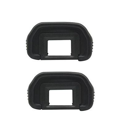 Picture of CEARI [2 Pack] EB Rubber Eyecup Eyepiece Viewfinder for Canon EOS 50D 60D 70D 5D 6D 5D2 5D Mark II DSLR Camera + Microfiber Clean Cloth