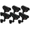 Picture of JYtrend Fake Camera, Dummy Camera CCTV Surveillance System with Realistic Red LED Flashing Light for Outdoor and Indoor + Warning Sticker (6 Pack, Black)